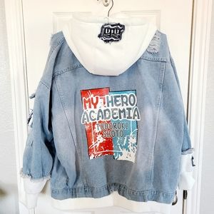 ⭐️My Hero Academia⭐️Jean Jacket Hoodie Size Medium
